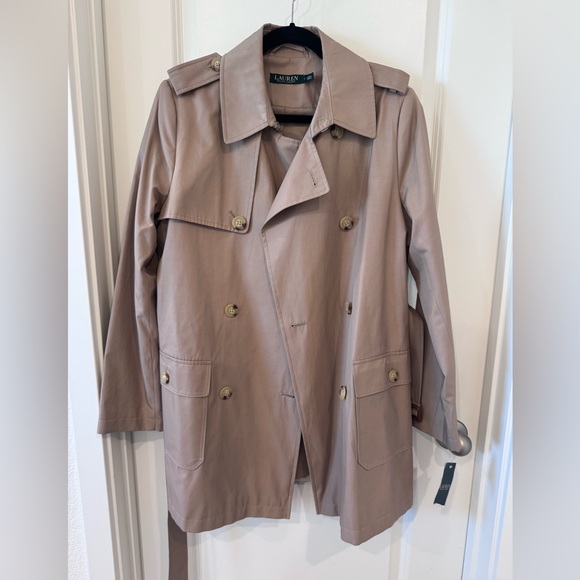 NWT Ralph Lauren Classic Sand Trench Coat Size Large - Picture 7 of 13